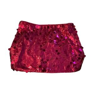 CIDER, NWT, Sequin Mini Skirt, Hit Pink, Size XL, So Fun and Flirty!